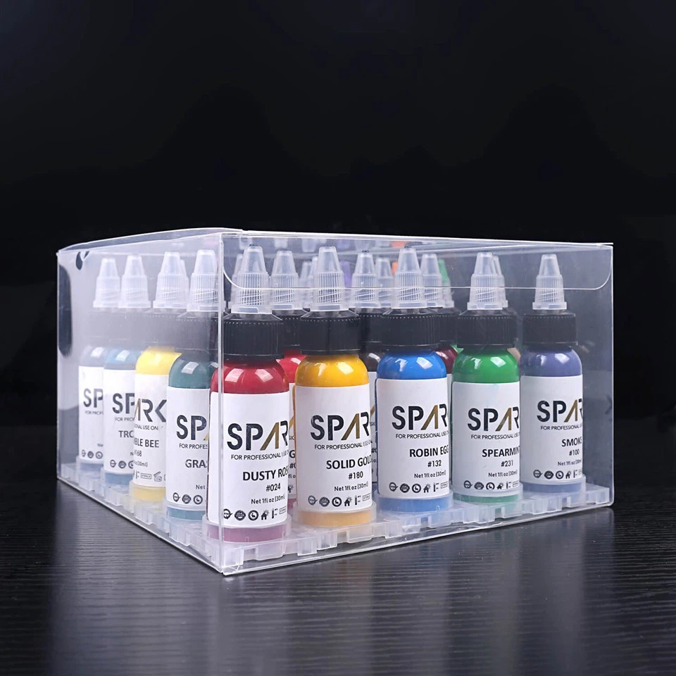 1oz (30ml) Organic Long-lasting & Fast Premium 25 Colors Tattoo Ink Set For Tattooing And Body Art factory