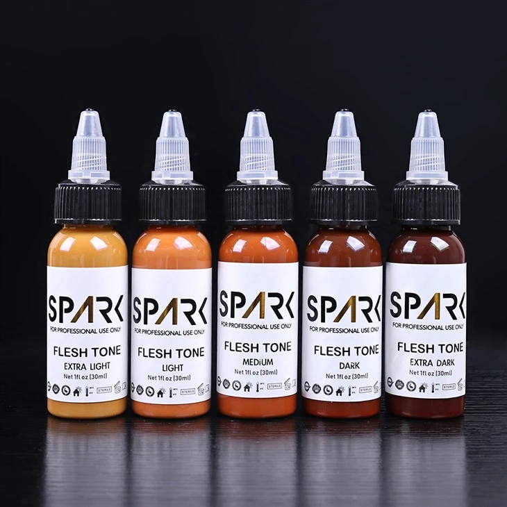 30ml/Bottle 5 Color Skin Tone Color Tattoo Ink For Body Art